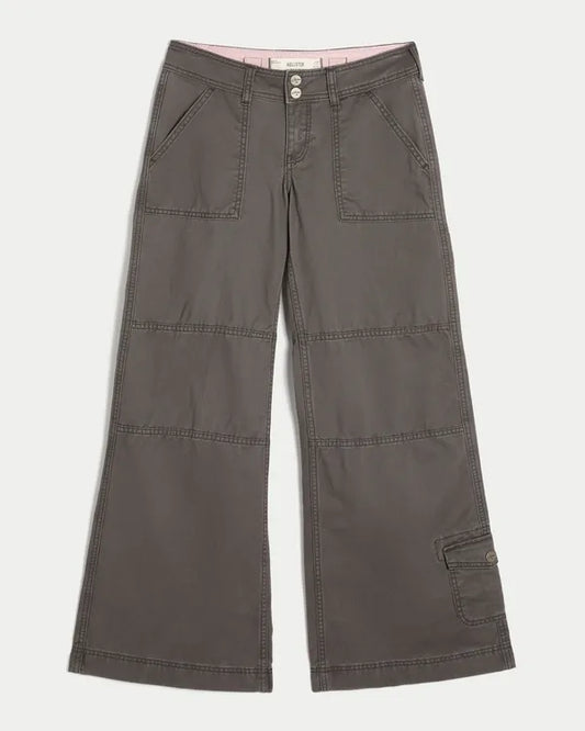 Hollister Andi Adjustable Waist Low-Rise Wide-Leg Pants