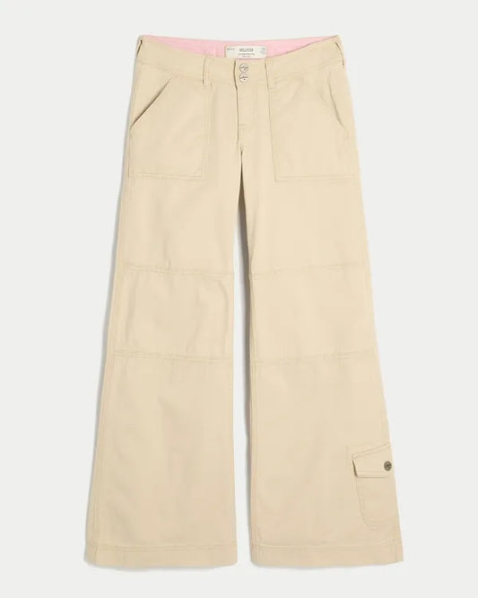 Hollister Andi Adjustable Waist Low-Rise Wide-Leg Pants