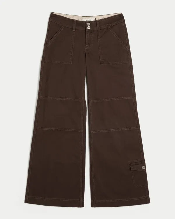 Hollister Andi Adjustable Waist Low-Rise Wide-Leg Pants