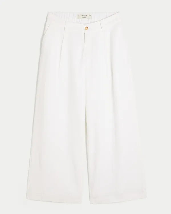 Hollister Livvy Ultra Low-Rise Linen-Blend Super Baggy Pants