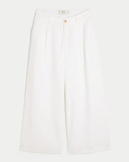 Hollister Livvy Ultra Low-Rise Linen-Blend Super Baggy Pants