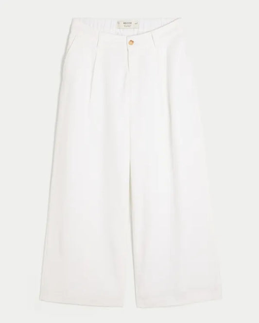 Hollister Livvy Ultra Low-Rise Linen-Blend Super Baggy Pants