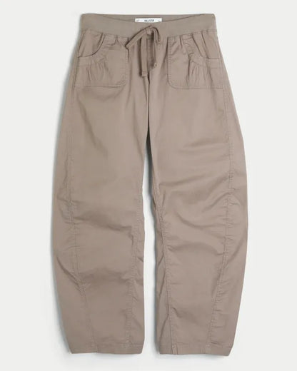 Hollister Remi Ultra Low-Rise Poplin Baggy Cinch Pants