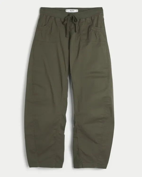 Hollister Remi Ultra Low-Rise Poplin Baggy Cinch Pants