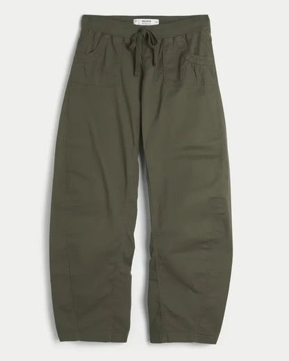 Hollister Remi Ultra Low-Rise Poplin Baggy Cinch Pants