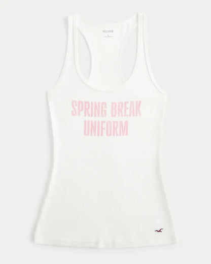 Spring Break Graphic Racerback Tank