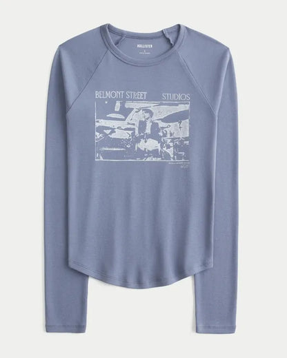 Long-Sleeve Raglan Graphic Tee
