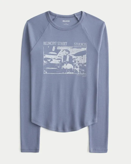 Long-Sleeve Raglan Graphic Tee