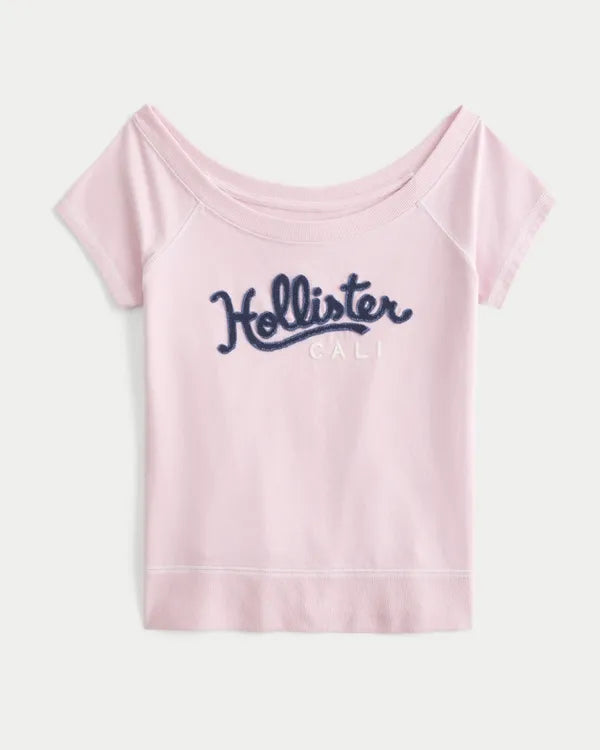 Logo Graphic Banded Scoop Tee