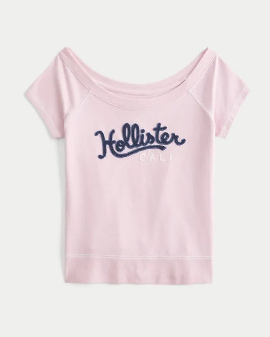 Logo Graphic Banded Scoop Tee