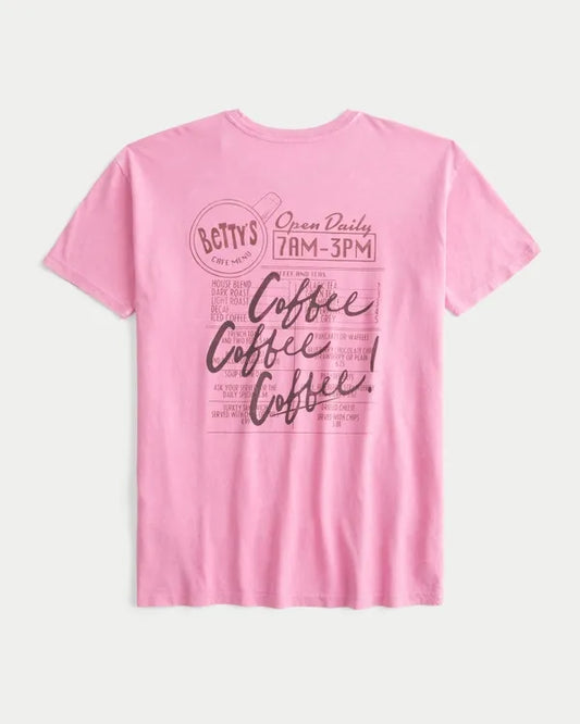 Oversized Betty's Café Graphic Tee