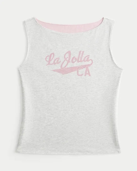 La Jolla Graphic Slash-Neck Tank
