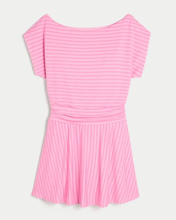Off-the-Shoulder Knit Mini Dress