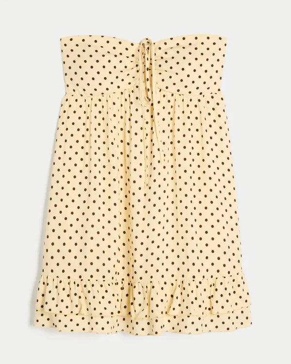 Strapless Ruffle Mini Dress