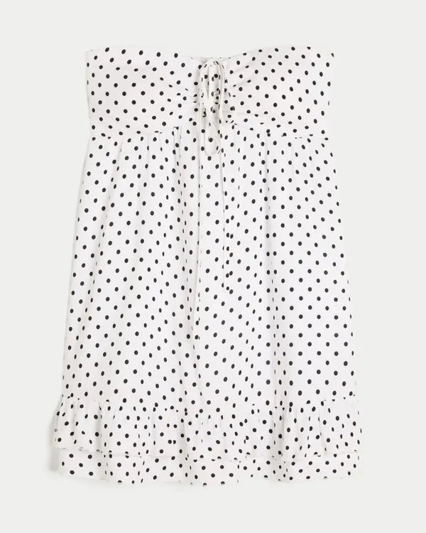 Strapless Ruffle Mini Dress