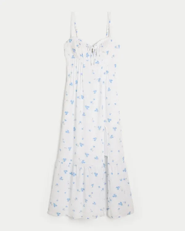 Pintuck Maxi Dress