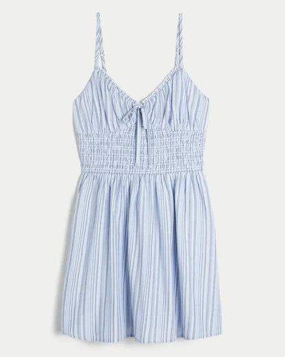 Smocked Waist Mini Dress