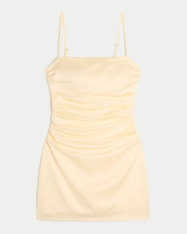Satin Back Bow Bodycon Dress