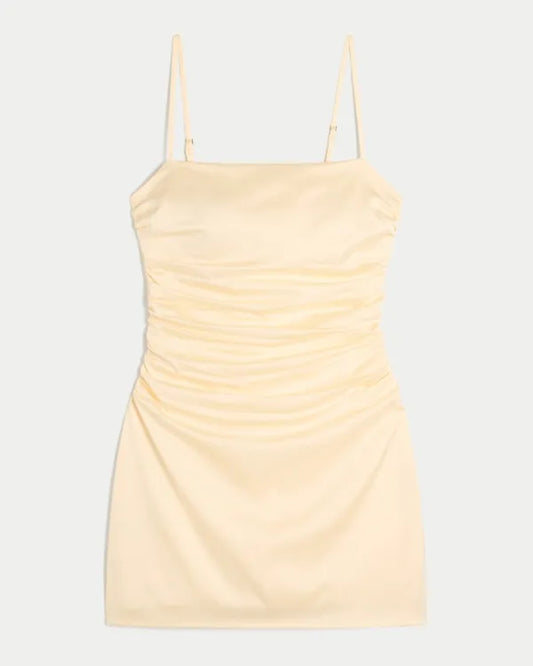 Satin Back Bow Bodycon Dress