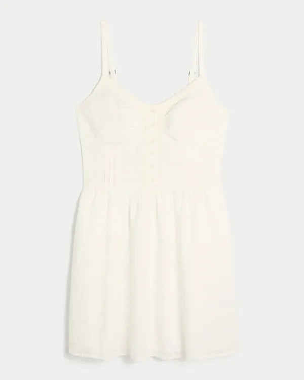 Lace Trim Mini Dress