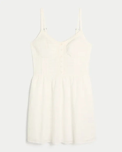 Lace Trim Mini Dress