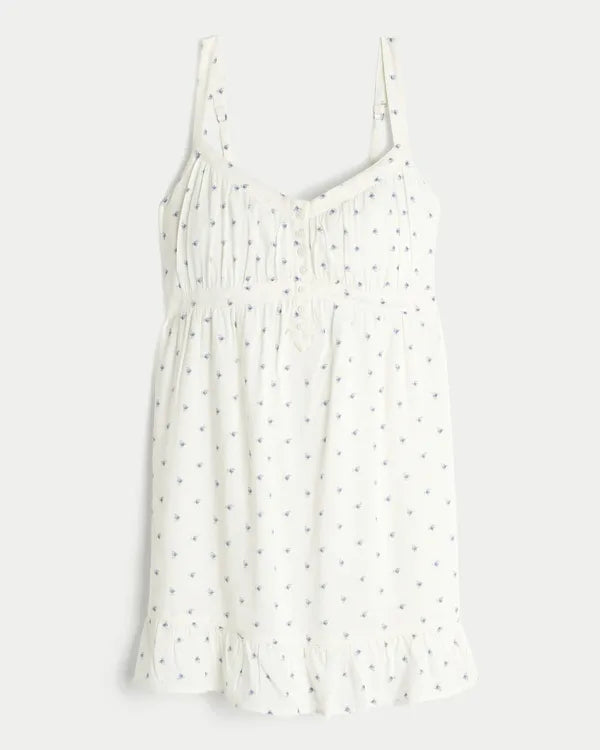 Button Front Mini Dress