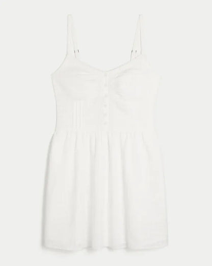 Curvy Lace Trim Mini Dress