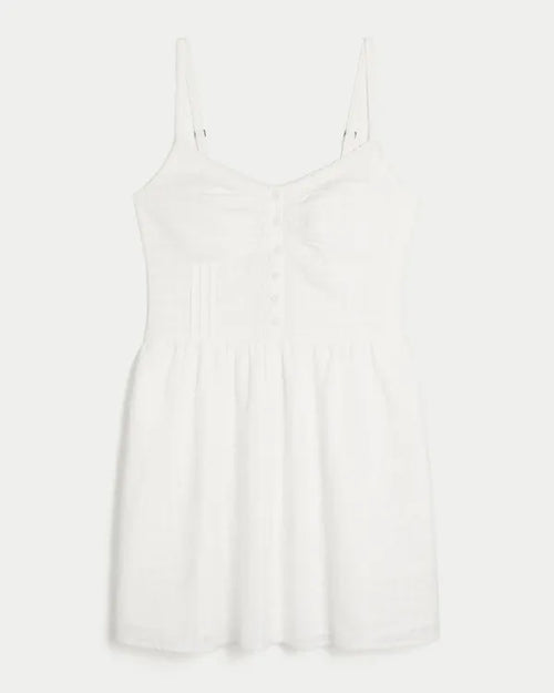 Curvy Lace Trim Mini Dress