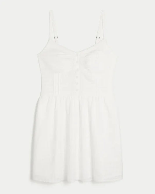 Curvy Lace Trim Mini Dress