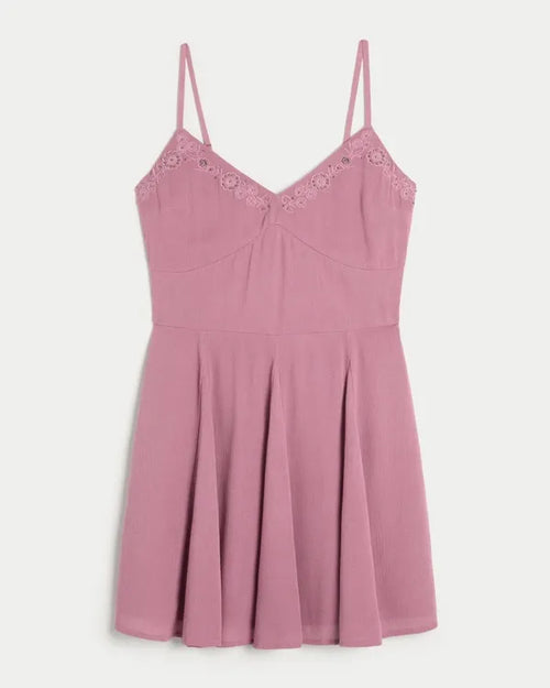 Embroidered Mini Dress