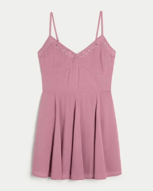 Embroidered Mini Dress