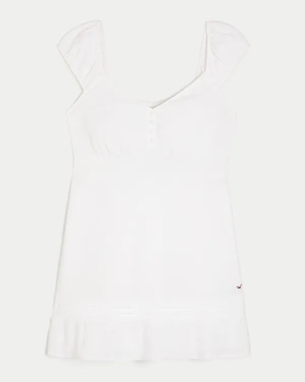 Curvy Cap Sleeve Babydoll Mini Dress
