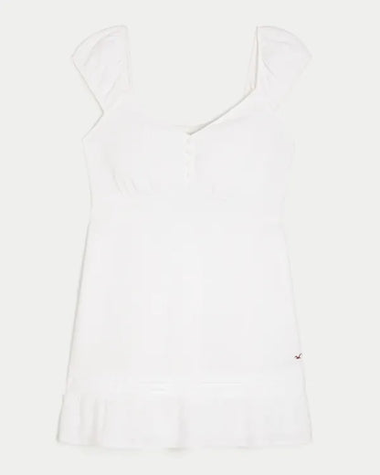 Curvy Cap Sleeve Babydoll Mini Dress