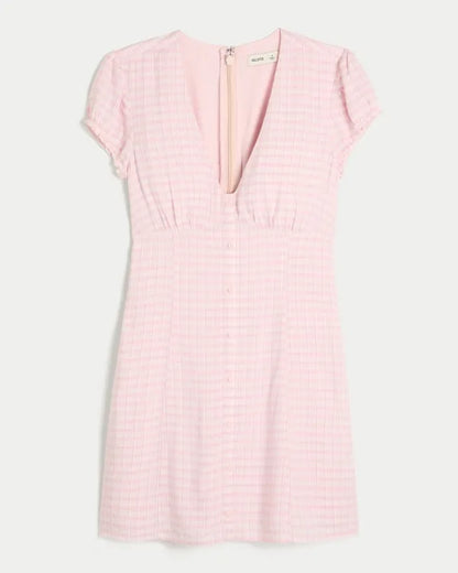 Button Front Mini Dress