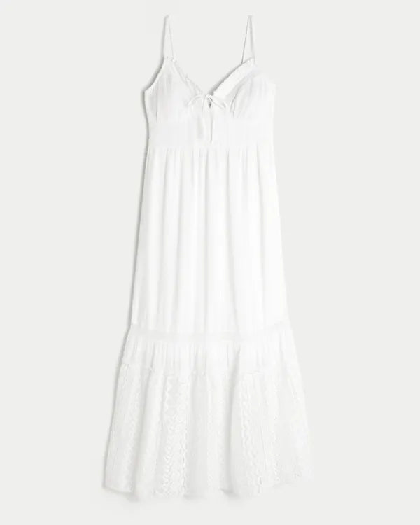 Lace Inset Maxi Dress