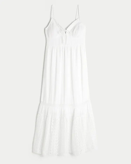 Lace Inset Maxi Dress