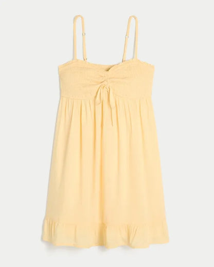 Smocked Bodice Mini Dress