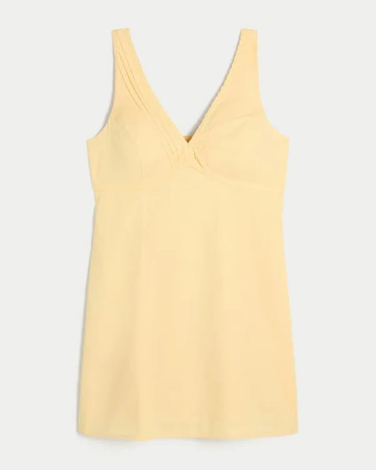 Lace Trim Mini A-Line Dress