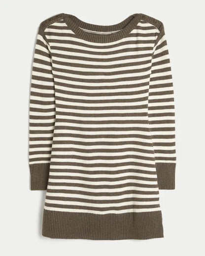 Long-Sleeve Sweater Mini Dress