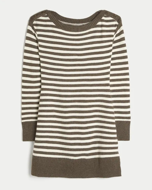 Long-Sleeve Sweater Mini Dress
