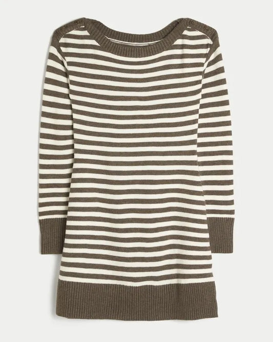 Long-Sleeve Sweater Mini Dress