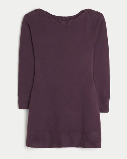 Long-Sleeve Sweater Mini Dress