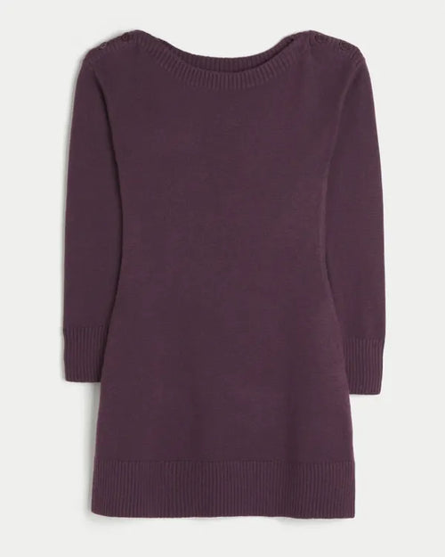 Long-Sleeve Sweater Mini Dress