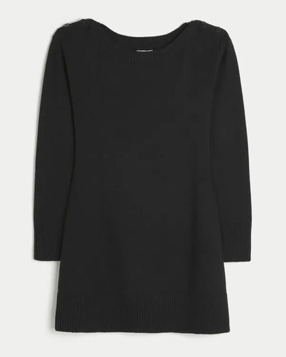 Long-Sleeve Sweater Mini Dress