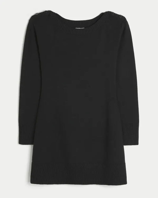 Long-Sleeve Sweater Mini Dress