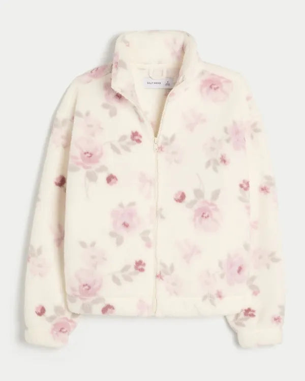 Gilly Hicks Sherpa Zip-Up Sweatshirt