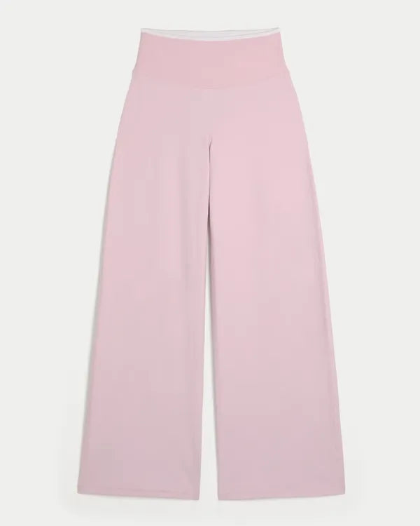 Gilly Hicks Active Recharge Foldover Wide-Leg Pants