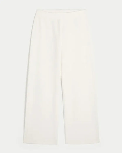 Gilly Hicks Heart Pointelle Straight Sweater-Knit Pants